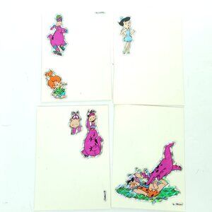 The Flintstones Partial Lot Vending Machine 6 Sticker Prism Vintage Dino Fred